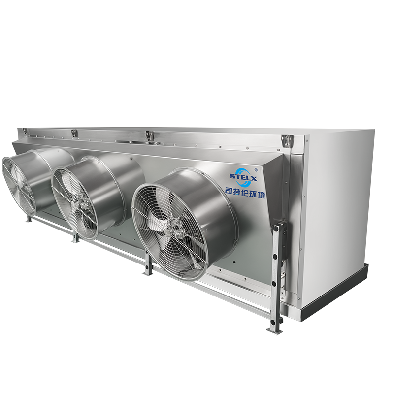 Low Noise Reliable Performance Oblique Draft Industrial Blast Freezer Evaporator 