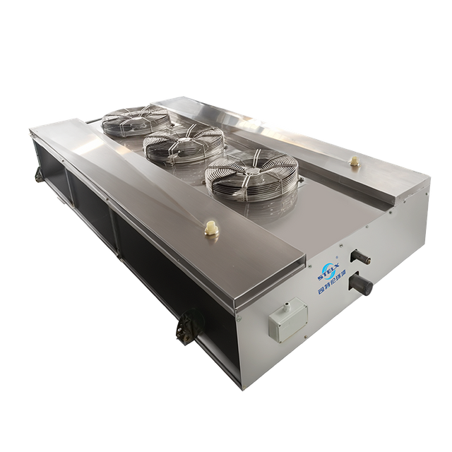 Comercial Industrial EC Fans Dual Discharge Air Cooler Evaporator For Food Processing Plant