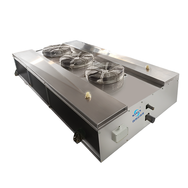 Comercial Industrial EC Fans Dual Discharge Air Cooler Evaporator For Food Processing Plant