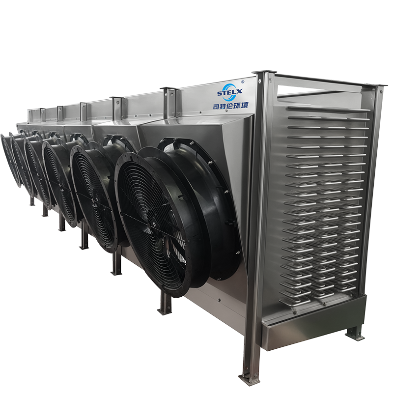 Low Noise Reliable Performance Oblique Draft Industrial Blast Freezer Evaporator 