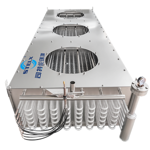 Food-grade aluminum pre-cooling and refreezing evaporator units