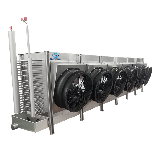 Low Noise Reliable Performance Oblique Draft Industrial Blast Freezer Evaporator 